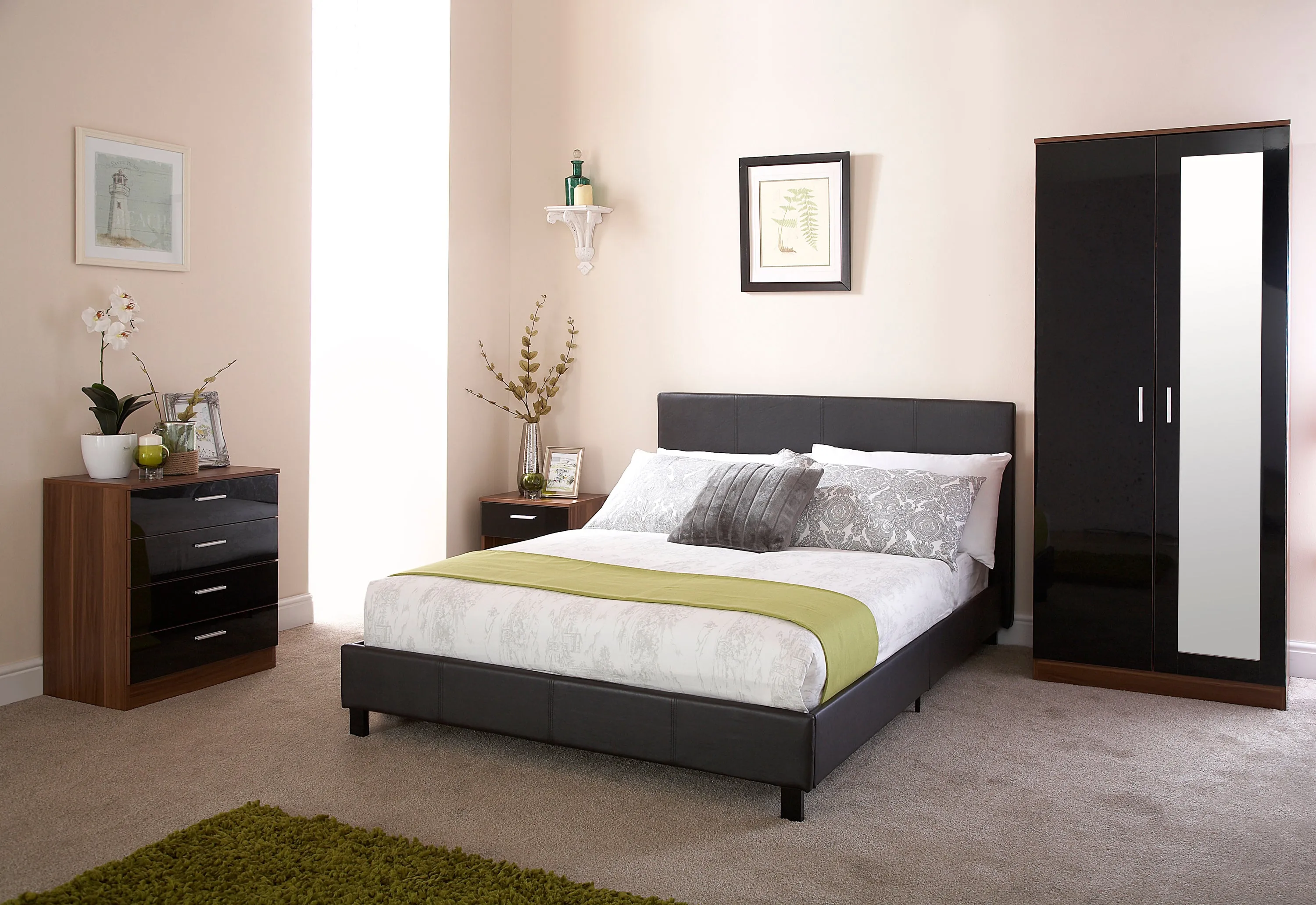 135Cm Bed In A Box Black