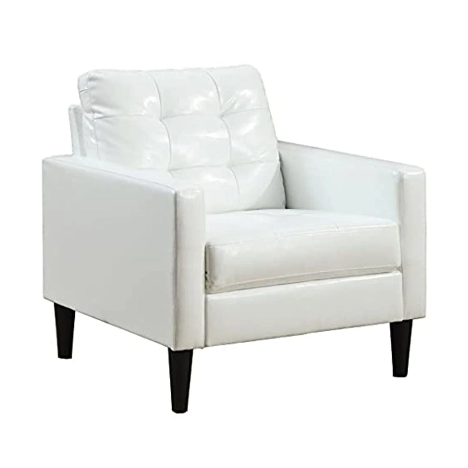 30" X 30" X 33" White Accent Chair