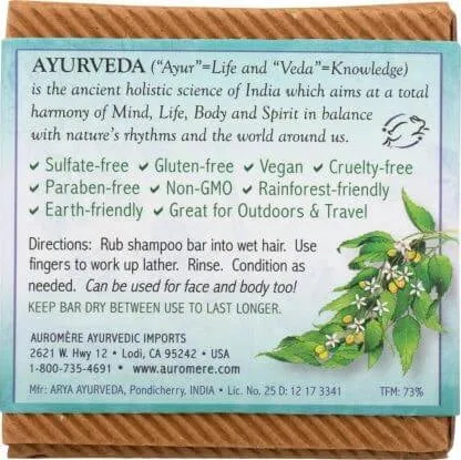Auromere Shampoo Bar with Neem 4.23oz