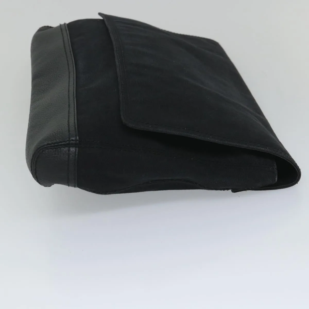 BALENCIAGA Clutch Bag Canvas Black Auth bs9026