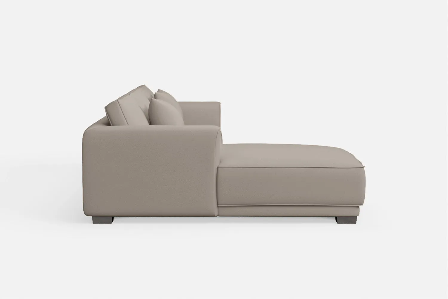 Barletta 3 Seater Left Hand Facing Chaise Lounge Corner Sofa Sand Leather