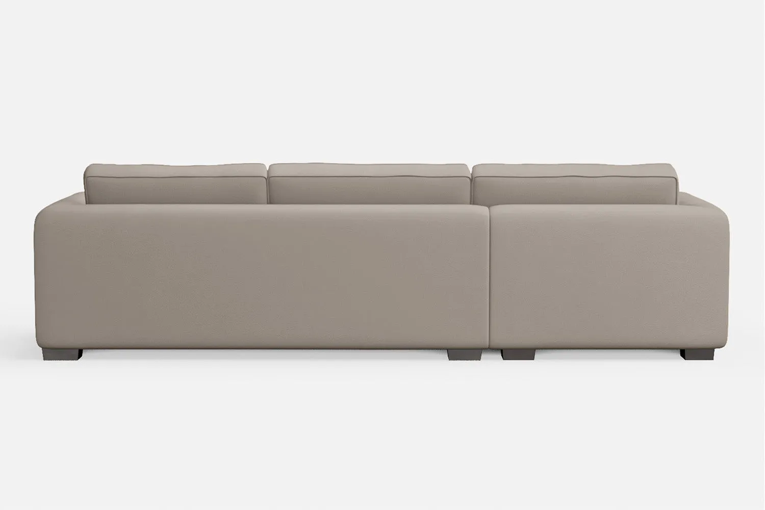 Barletta 3 Seater Left Hand Facing Chaise Lounge Corner Sofa Sand Leather