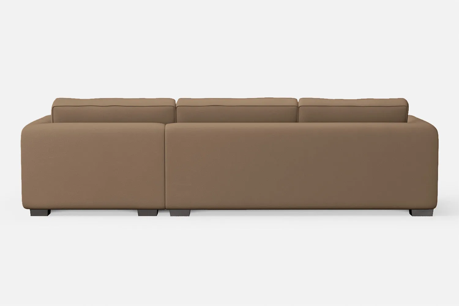 Barletta 3 Seater Right Hand Facing Chaise Lounge Corner Sofa Stone Leather