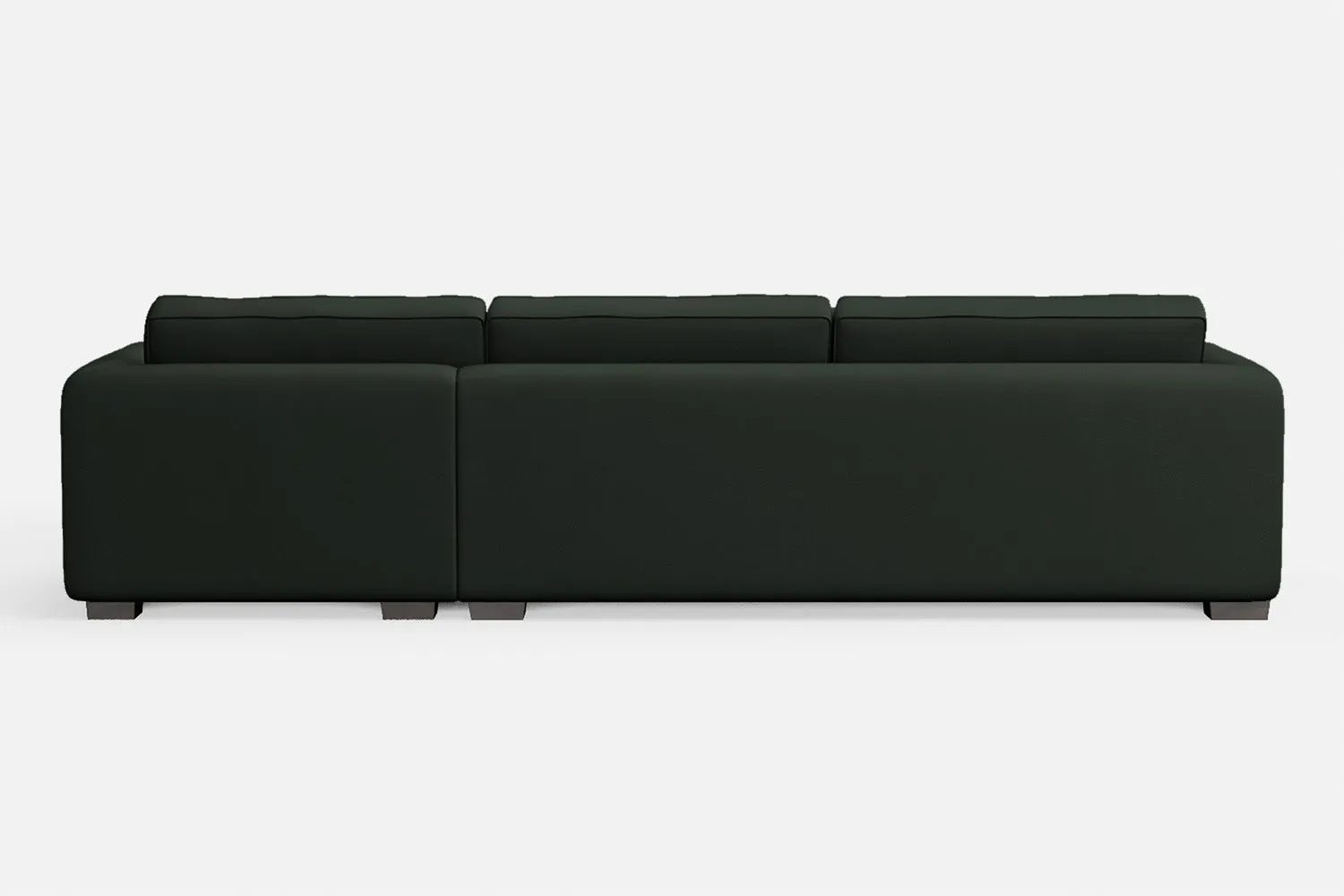 Barletta 4 Seater Right Hand Facing Chaise Lounge Corner Sofa Green Leather