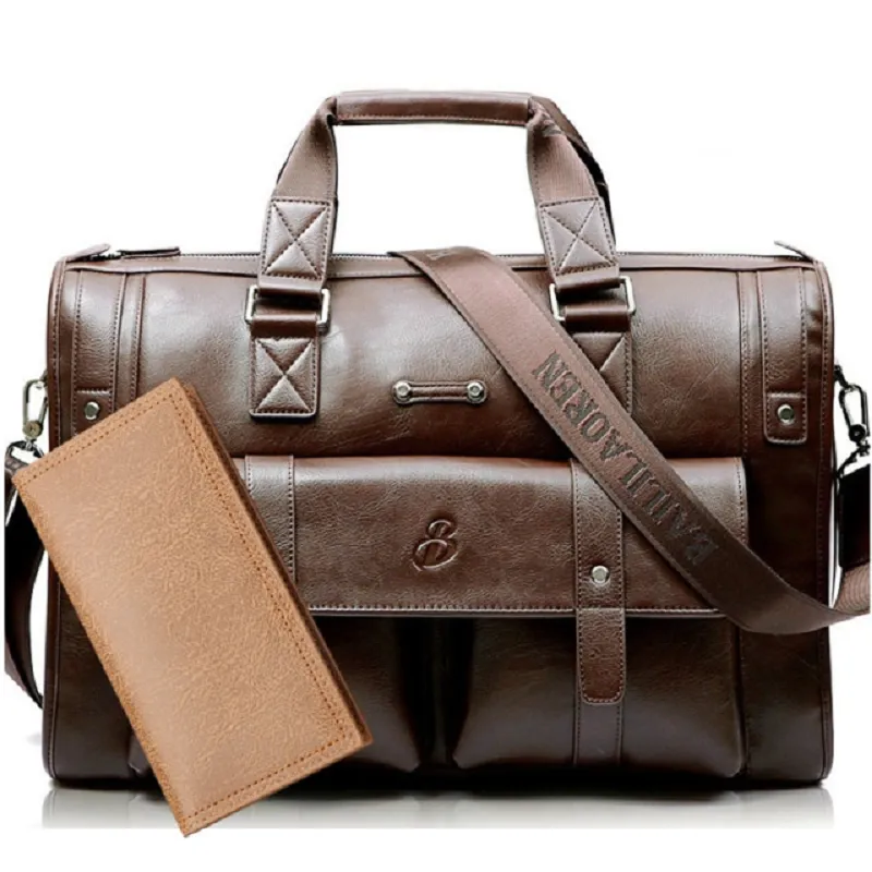 Black Norway Men's leather messenger bag
