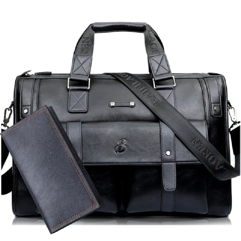 Black Norway Men's leather messenger bag