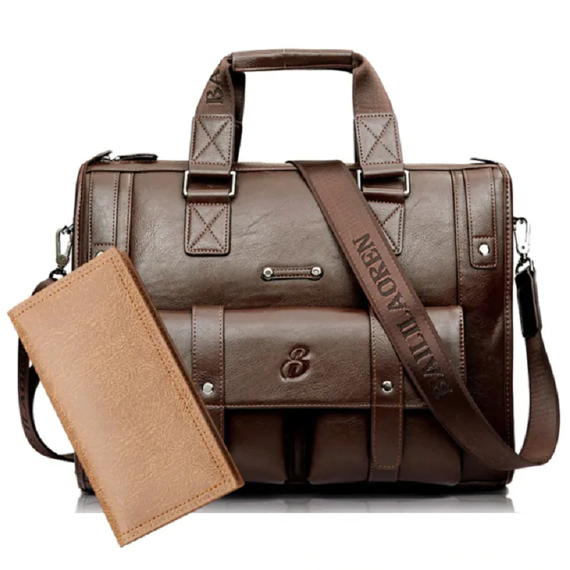 Black Norway Men's leather messenger bag