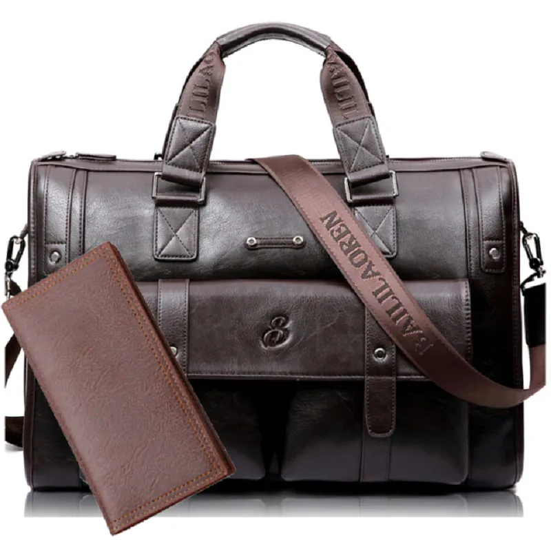 Black Norway Men's leather messenger bag
