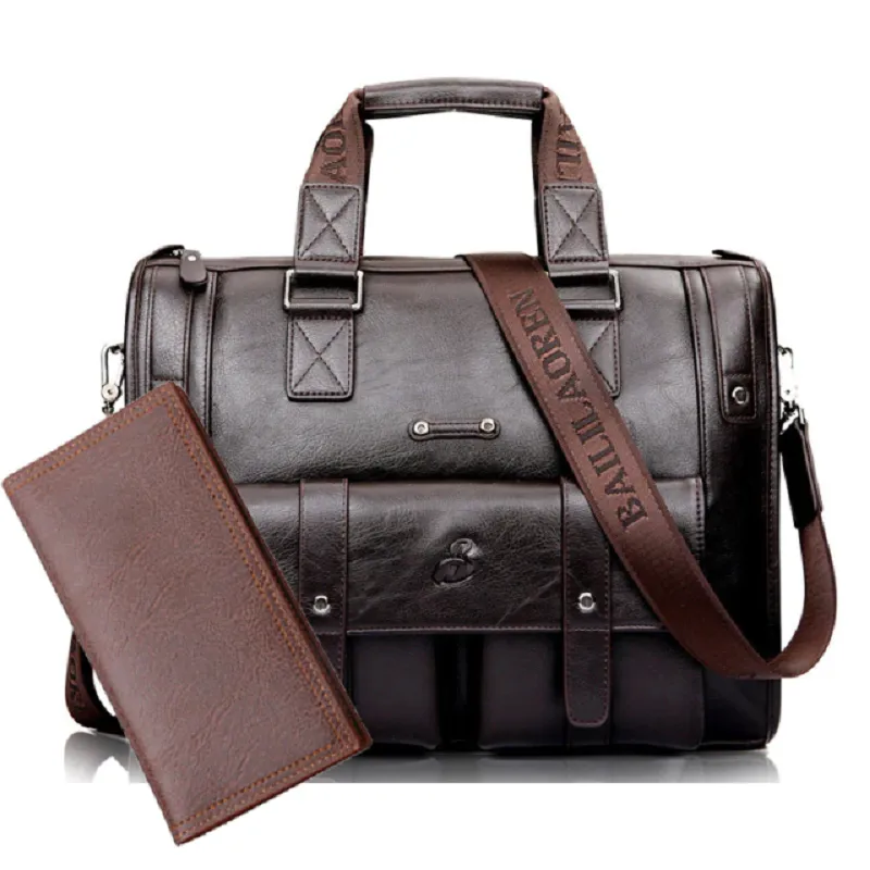 Black Norway Men's leather messenger bag