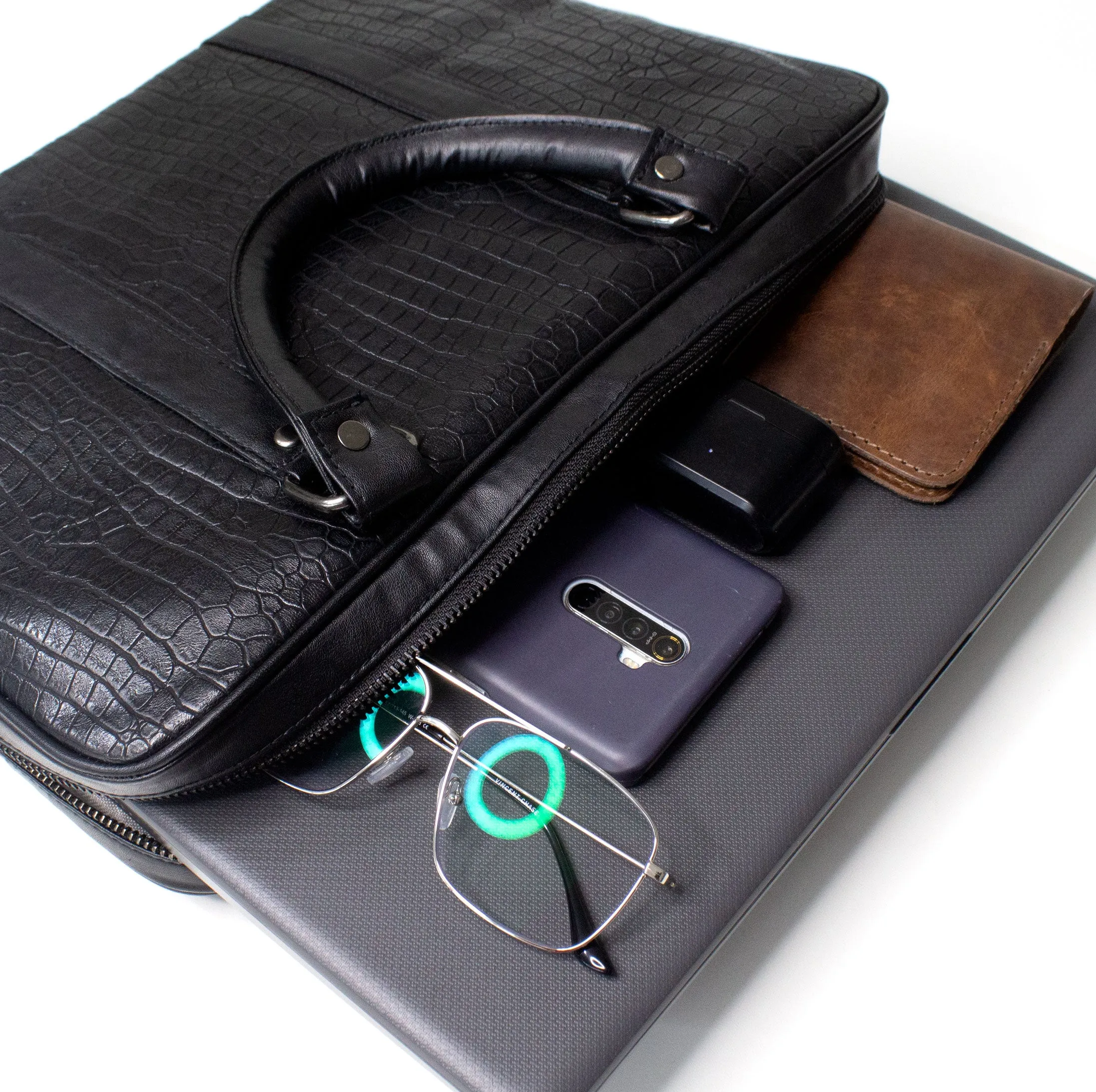 Black Vegan Leather Bag