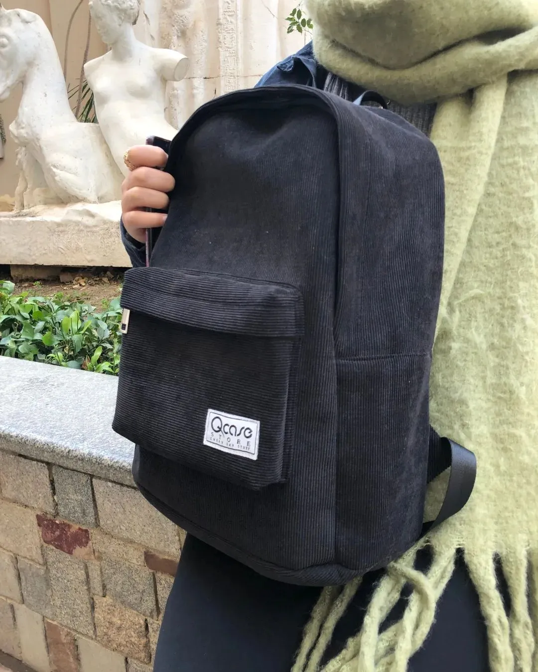 Black Velvet Backpack