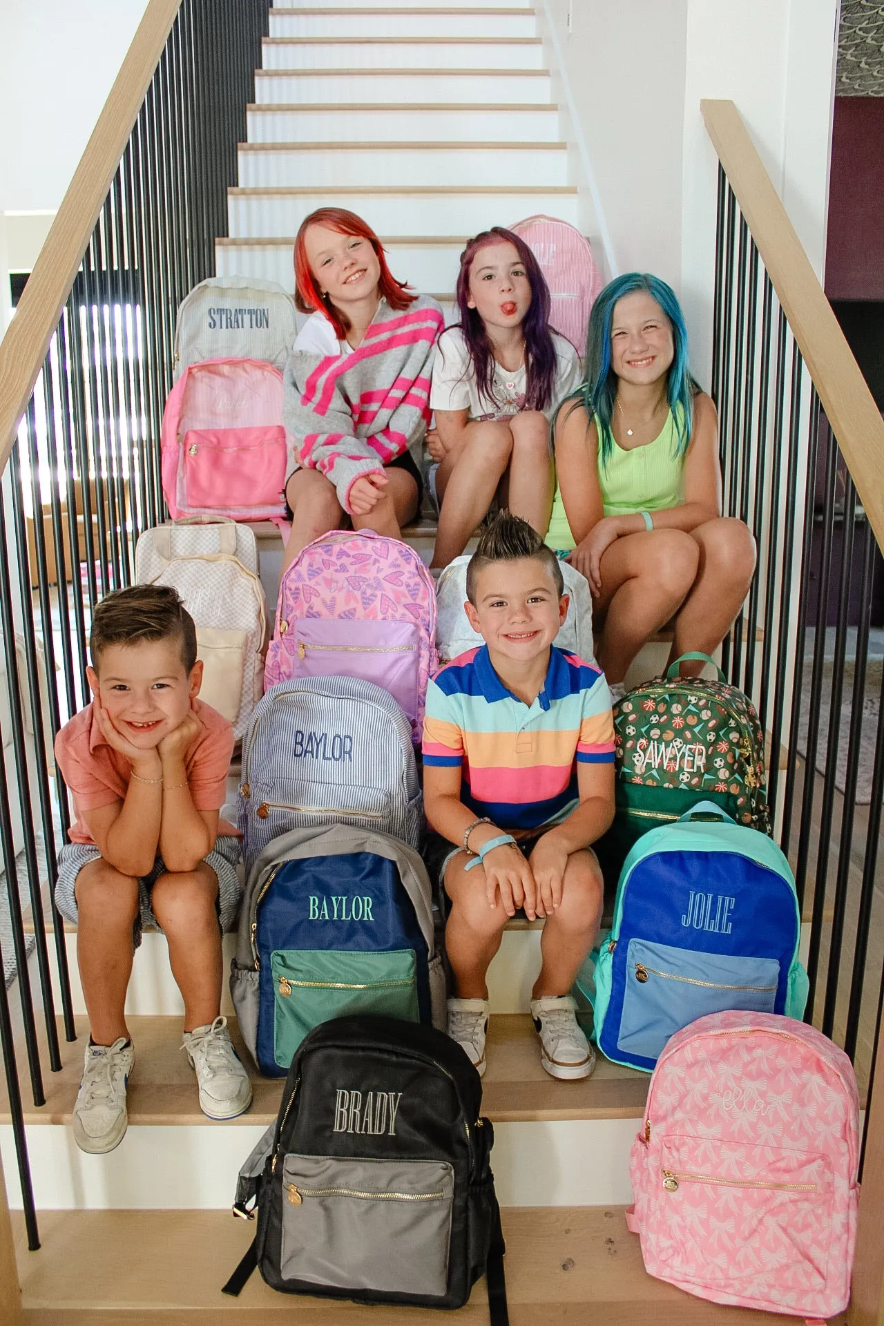 Blue   Teal Colorblock Backpack