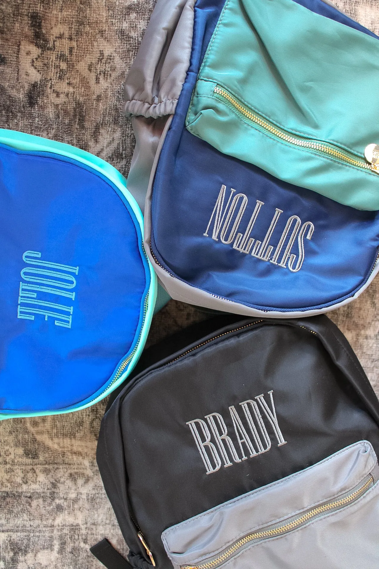 Blue   Teal Colorblock Backpack