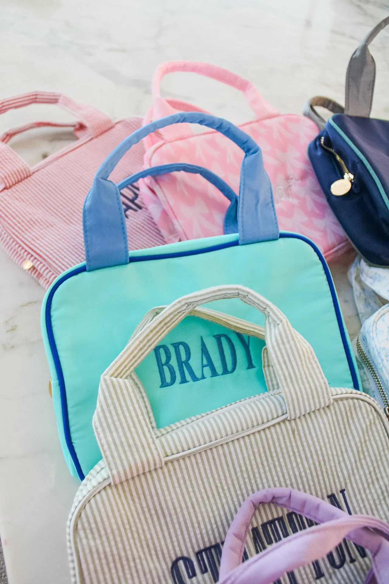 Blue   Teal Colorblock Backpack