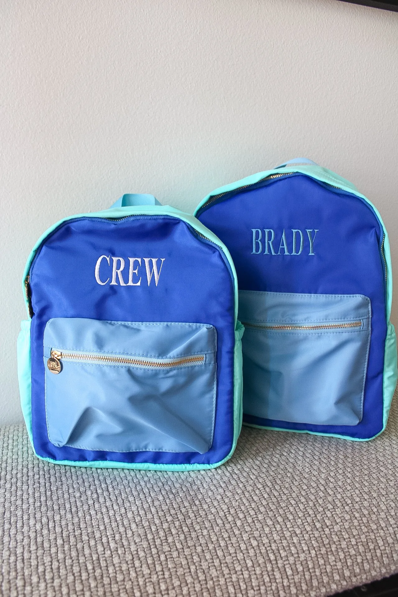 Blue   Teal Colorblock Backpack