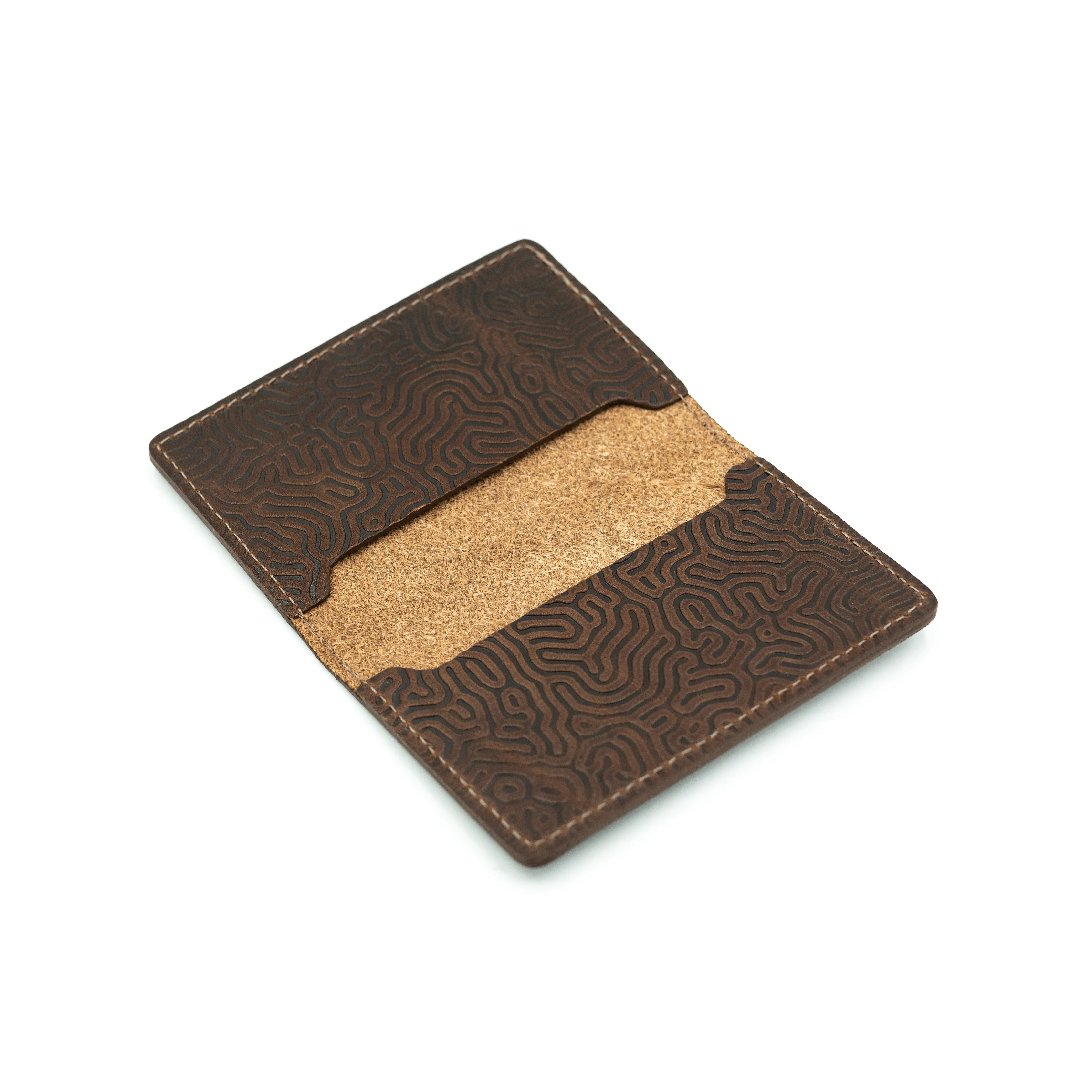 Business Card Holder  - "Coral" Mahogany