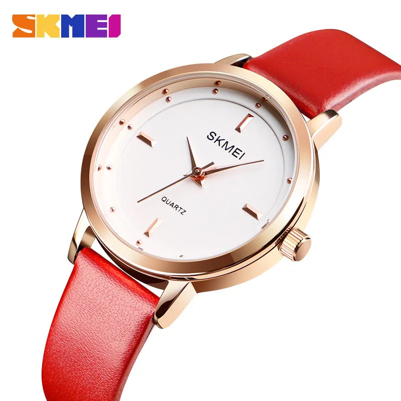 Business fashion women's leather quartz watch W2314857