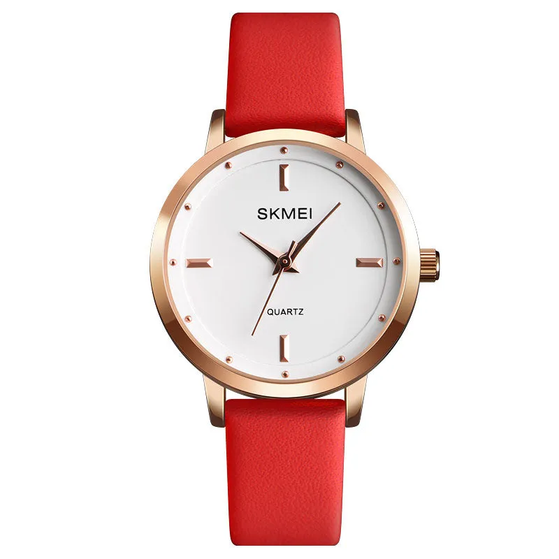 Business fashion women's leather quartz watch W2314857