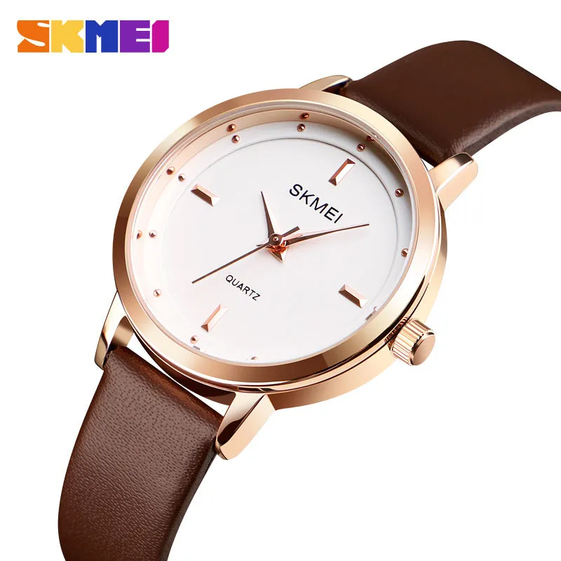 Business fashion women's leather quartz watch W2314857
