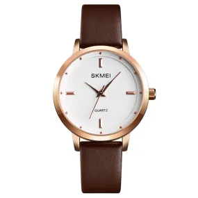 Business fashion women's leather quartz watch W2314857