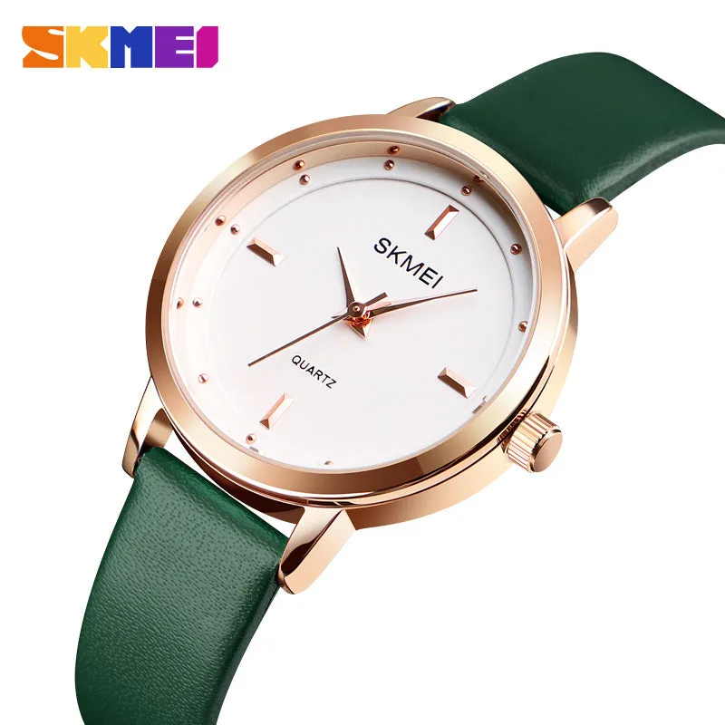 Business fashion women's leather quartz watch W2314857