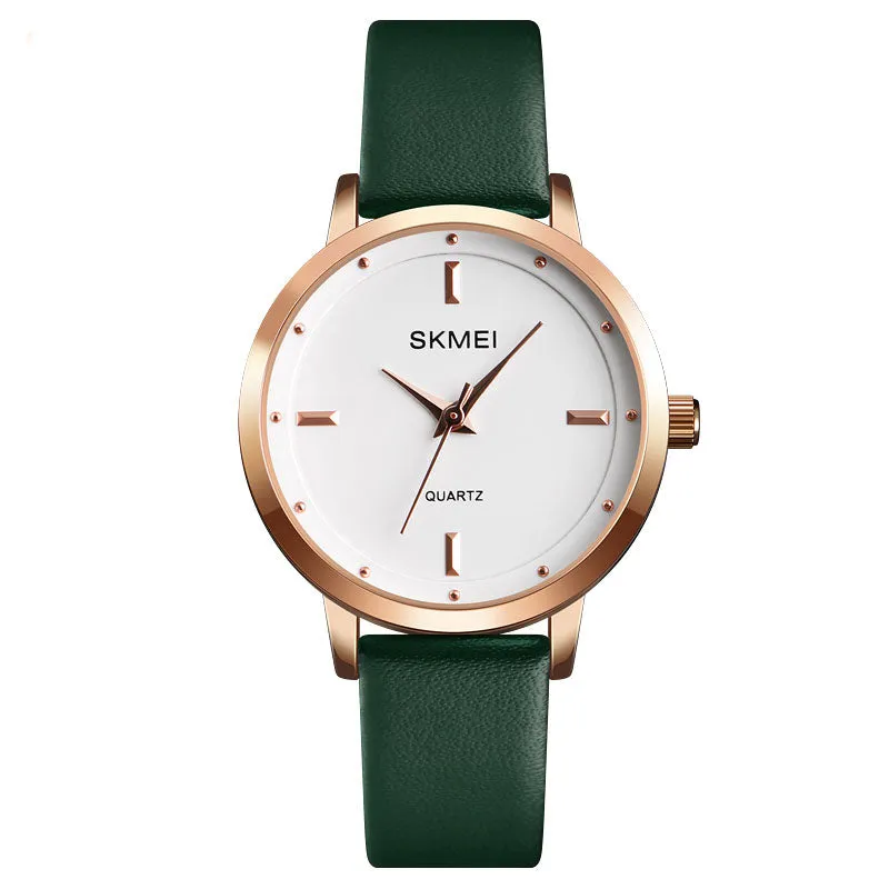 Business fashion women's leather quartz watch W2314857
