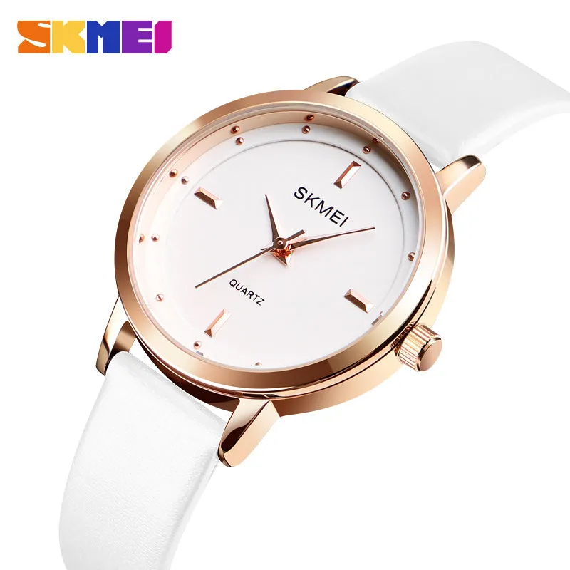 Business fashion women's leather quartz watch W2314857
