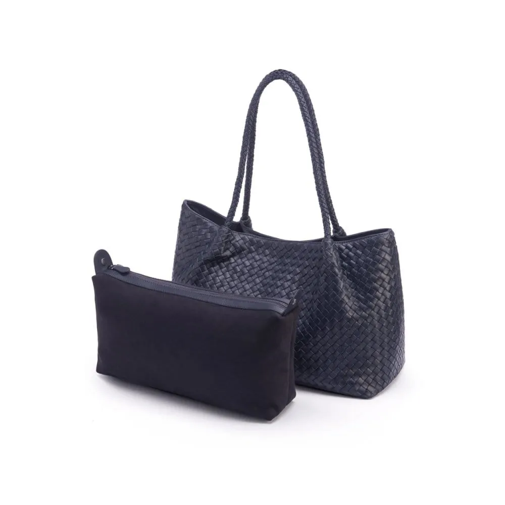 Cassidy Woven Slouchy Bag - Navy