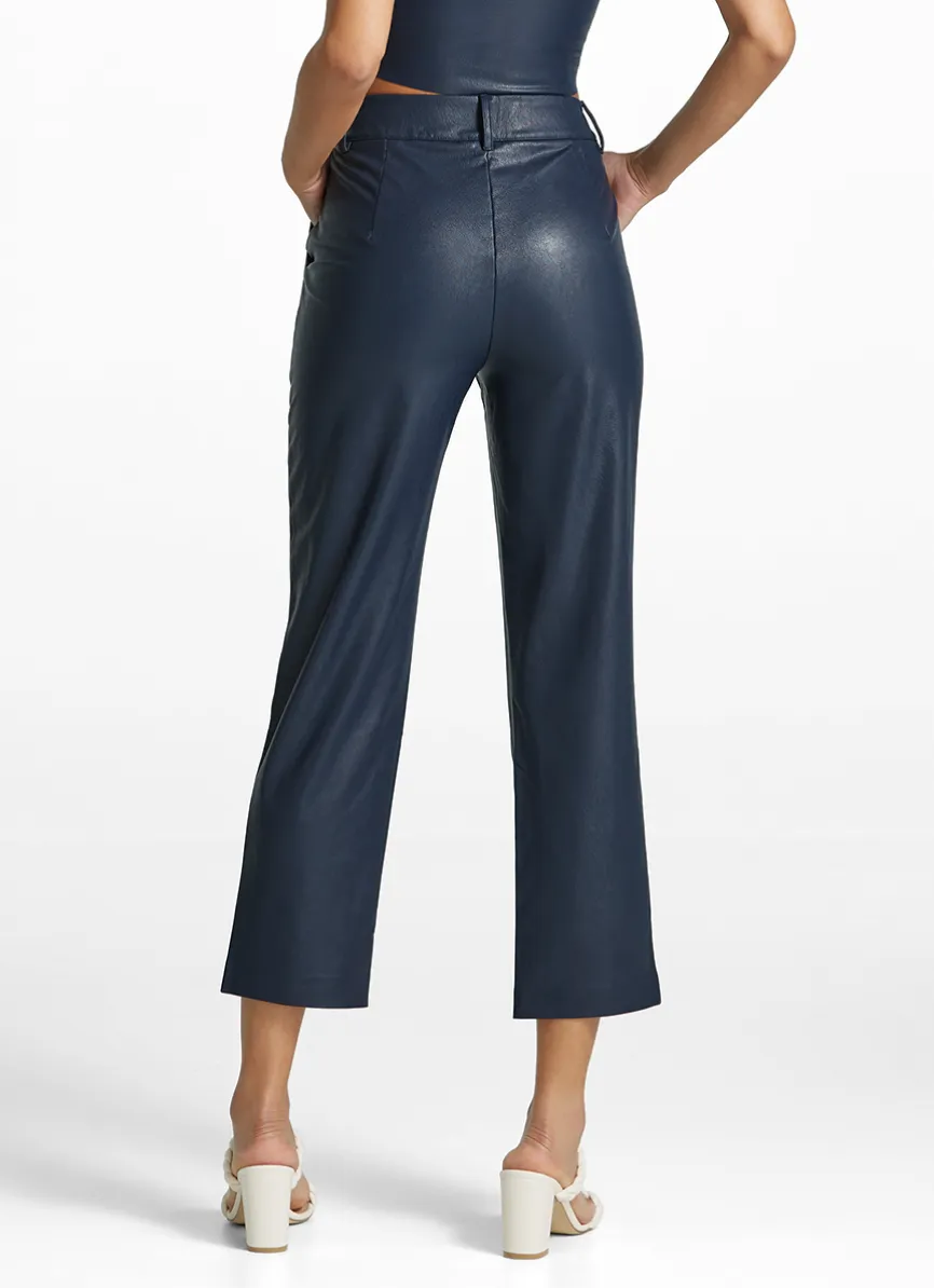 Commando Faux Leather 7/8 Trouser Navy