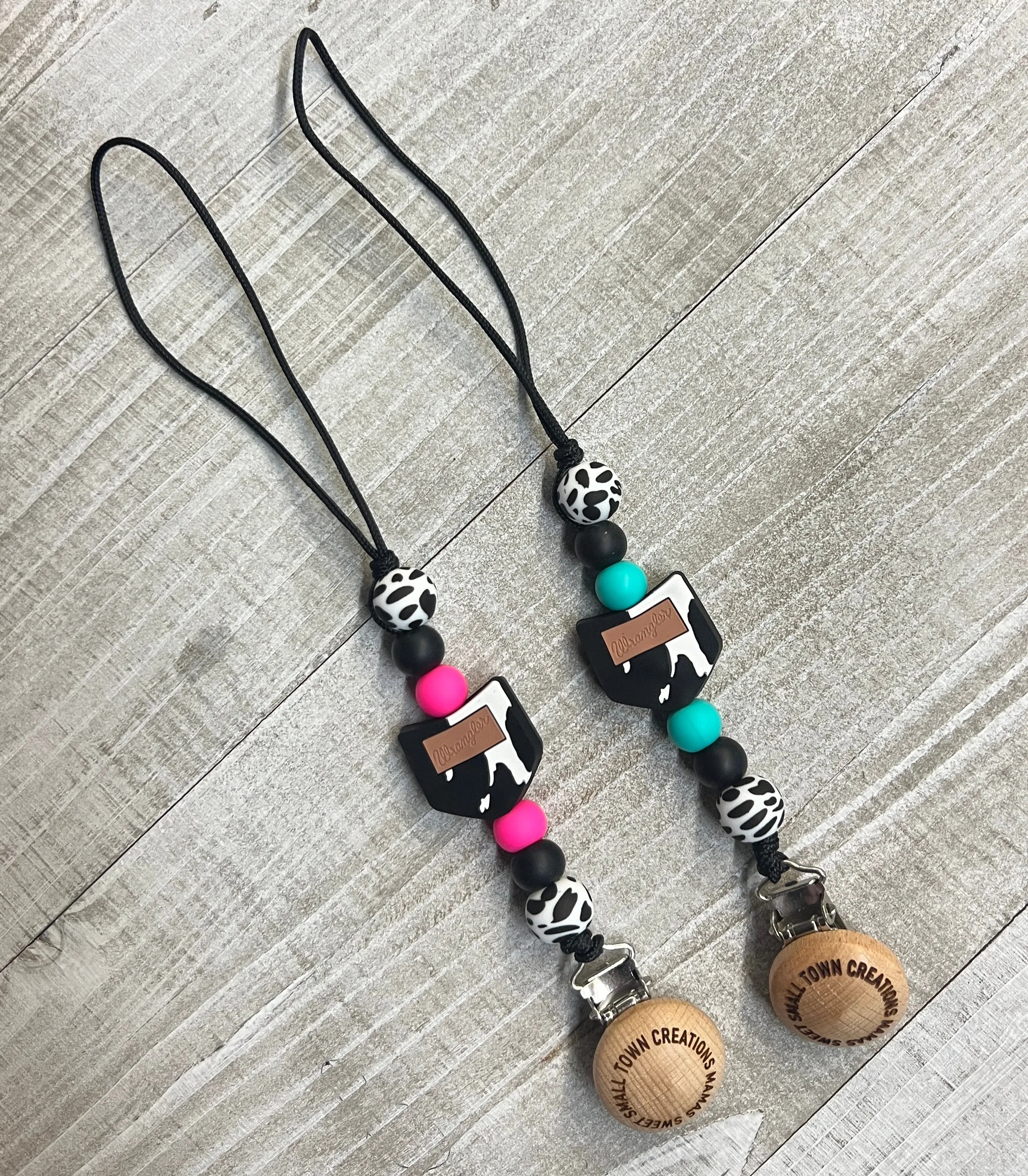 Cow Print Pocket Pacifier Holder
