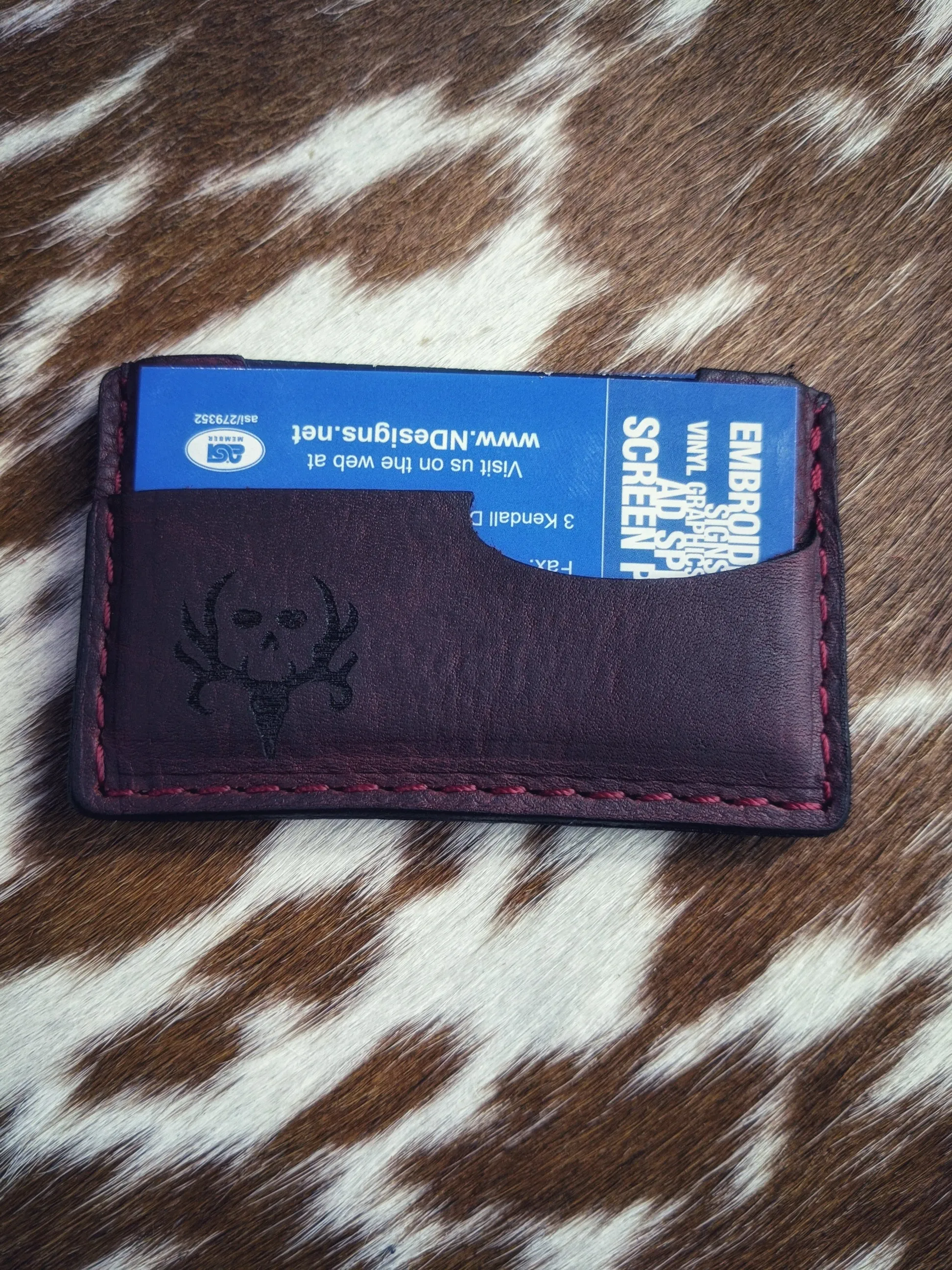 Custom Leather Minimalist Business Card Holder