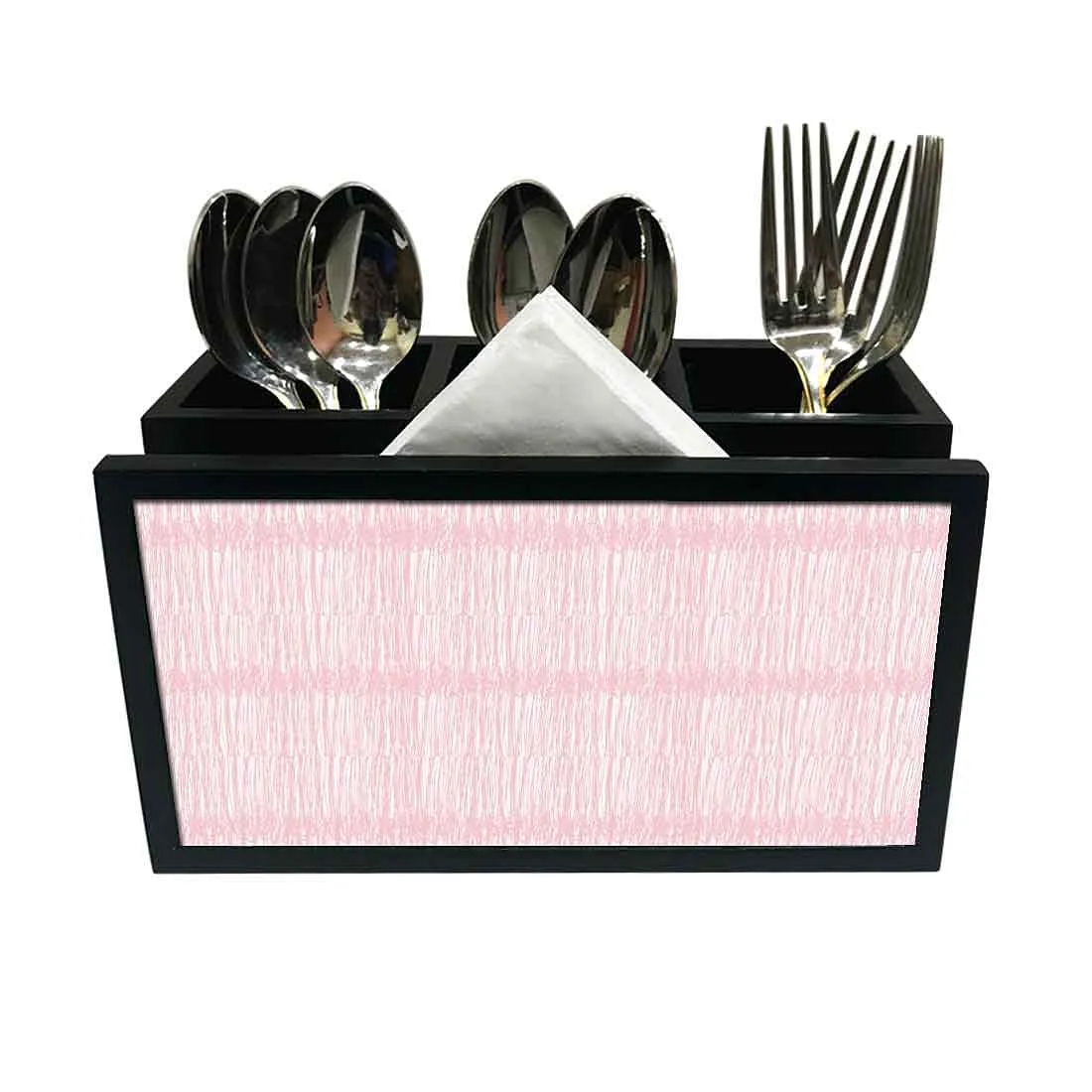Cutlery Tissue Holder Napkin Stand -  Pink Shade