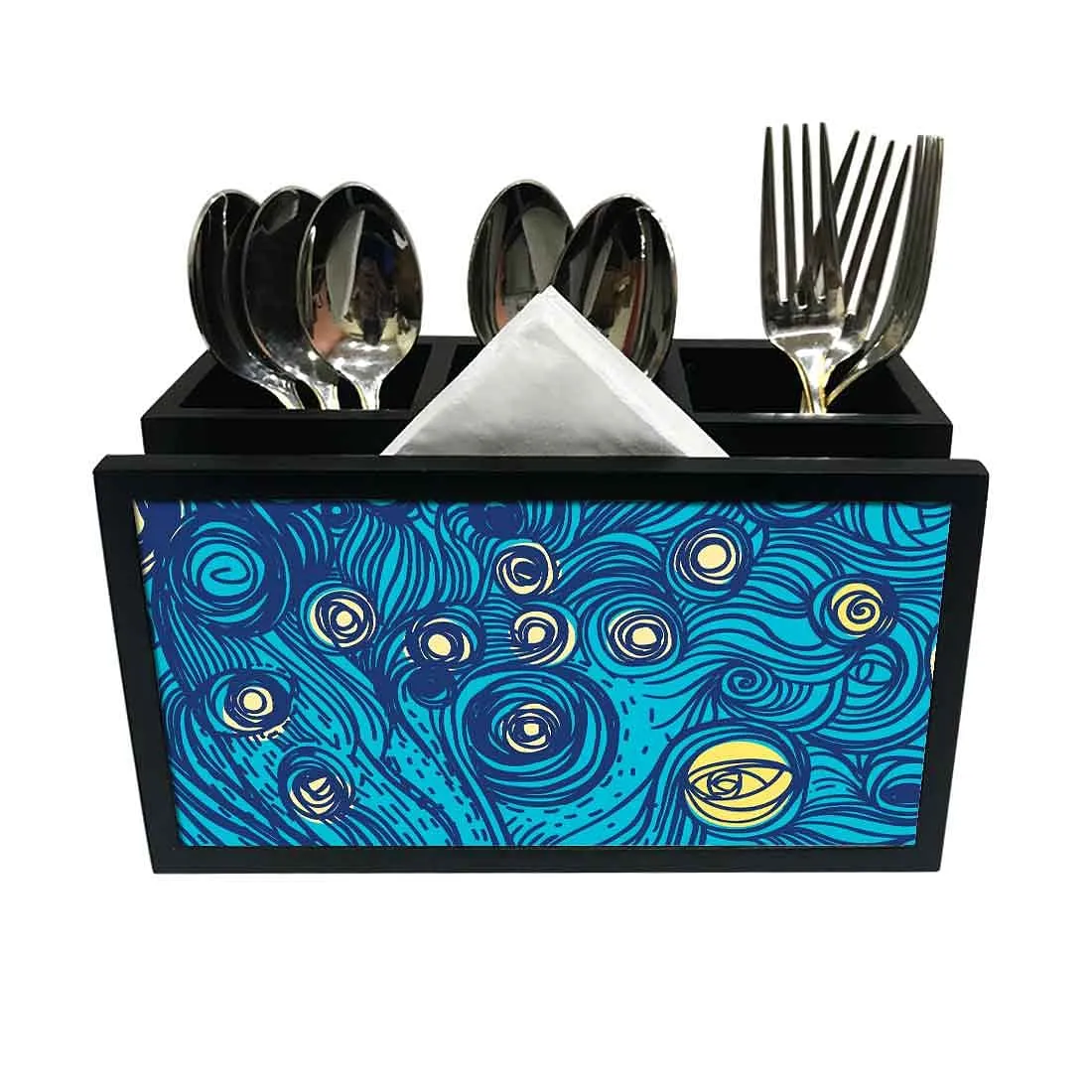 Cutlery Tissue Holder Napkin Stand -  Starry Night