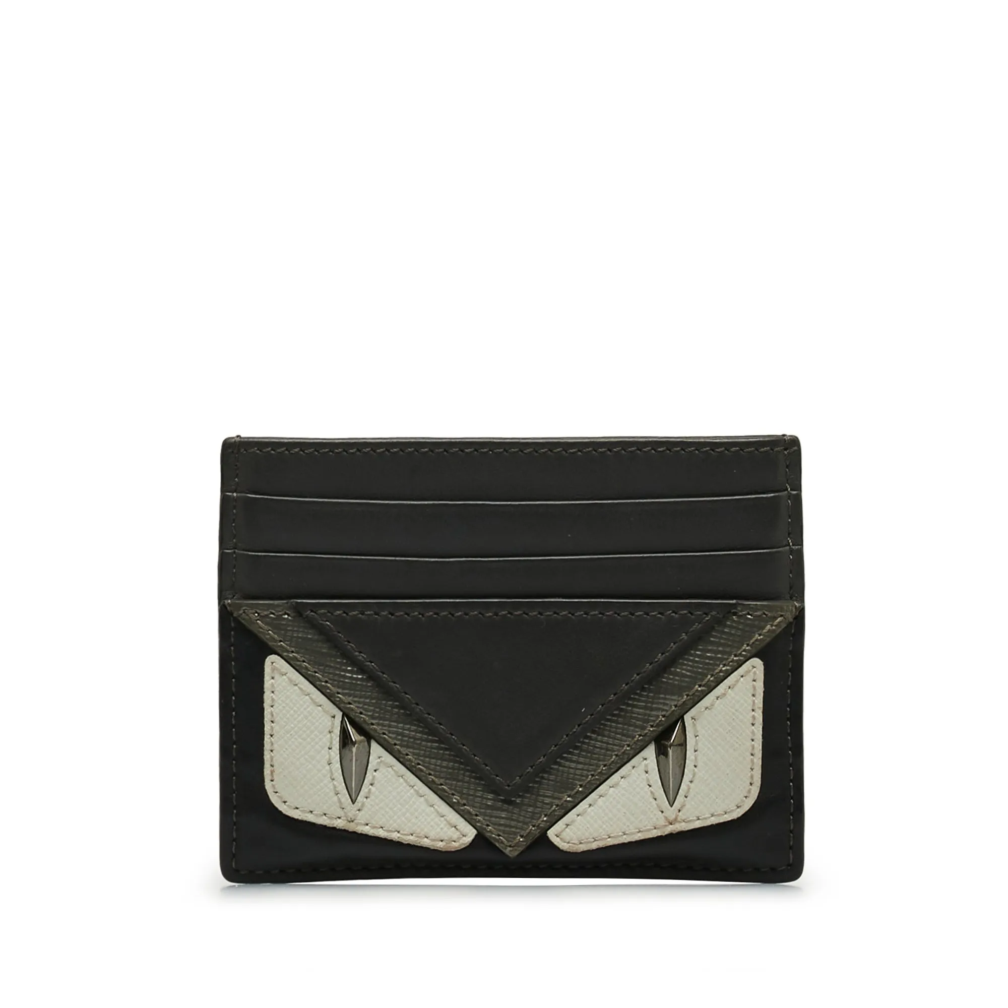 FENDI Monster Leather Card Holder