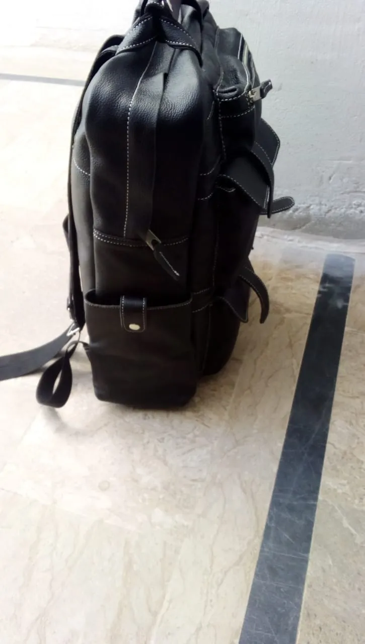 Full Grain Real Cowhide Leather Backpack