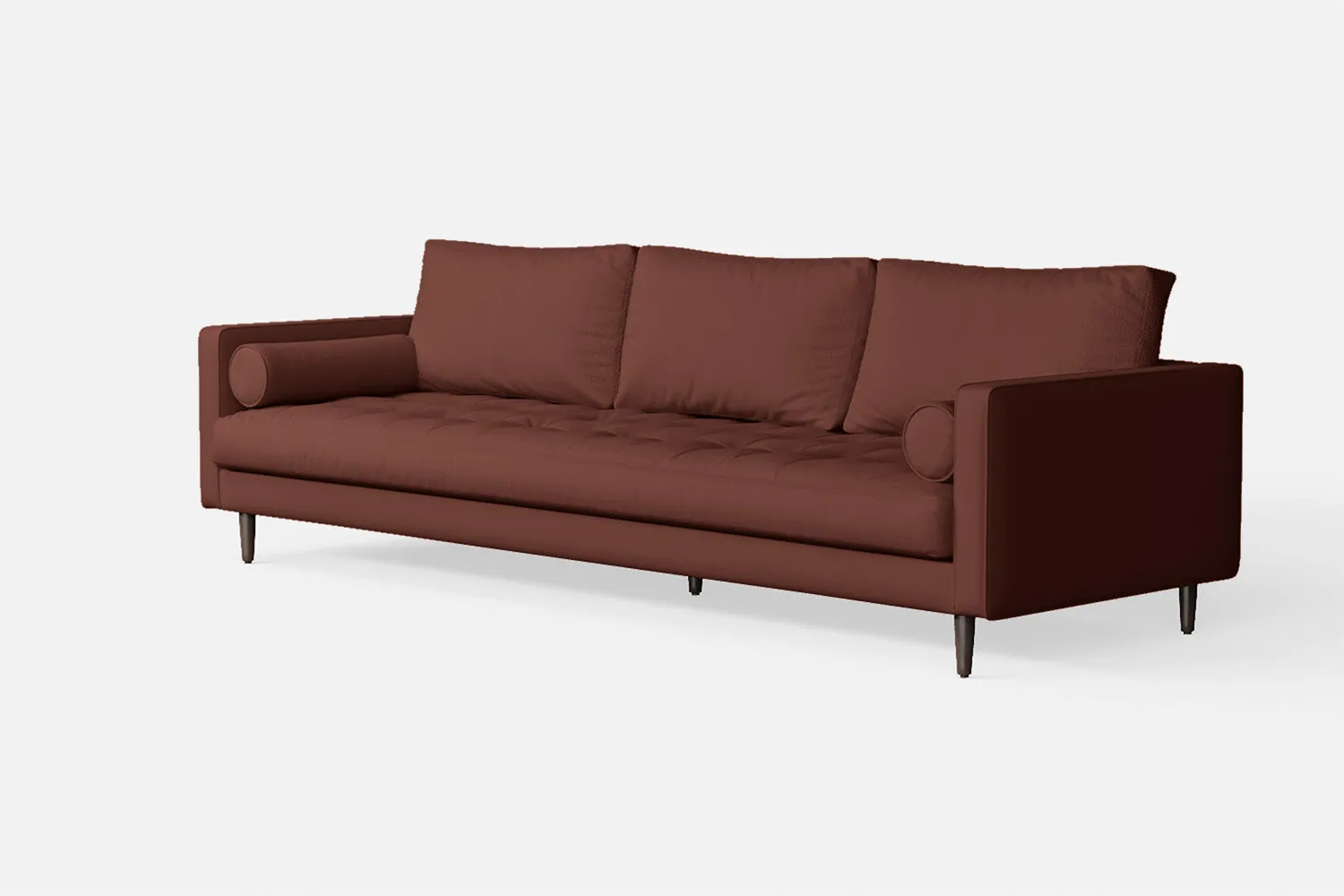 Gela 4 Seater Sofa Mauve Leather