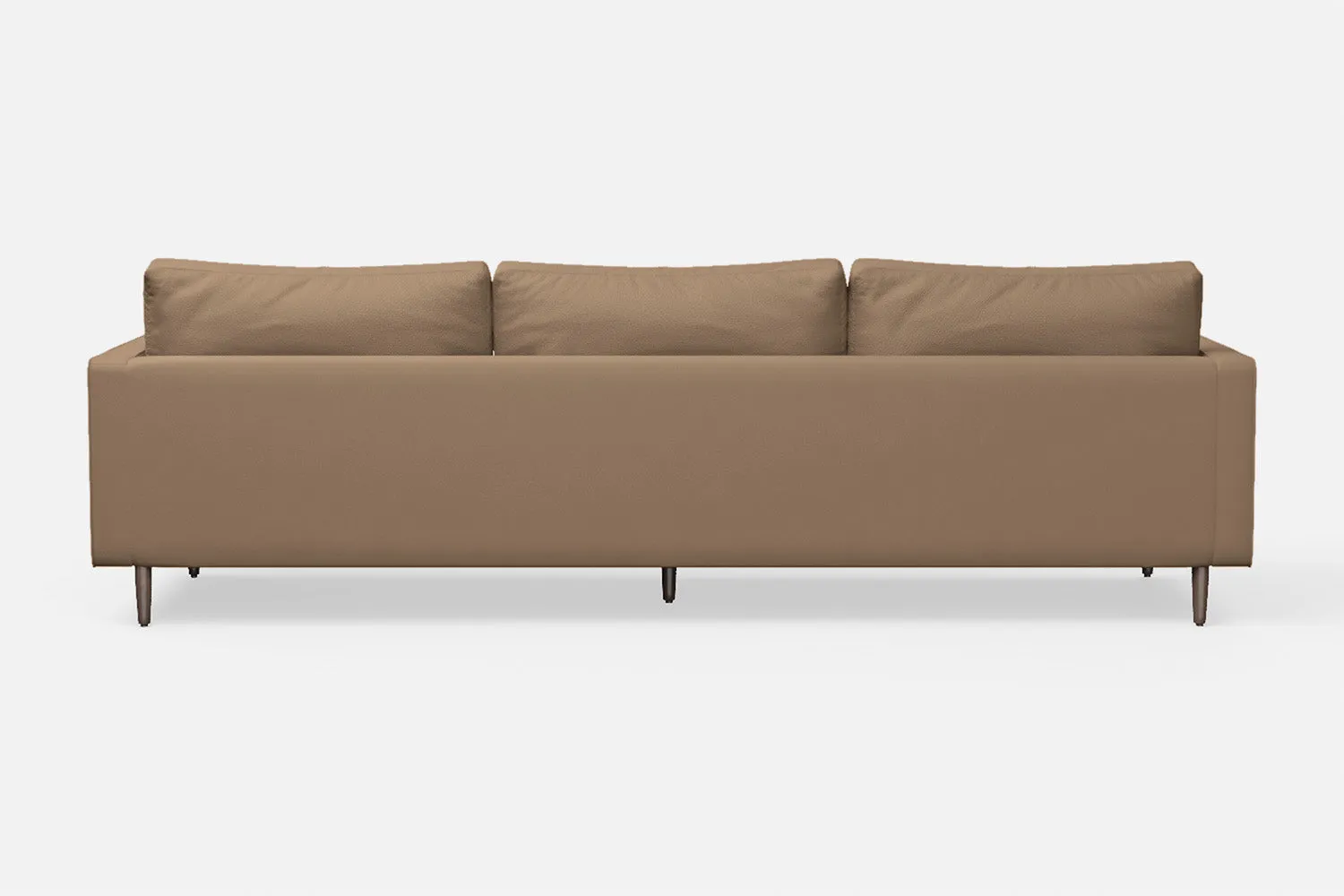 Gela 4 Seater Sofa Stone Leather
