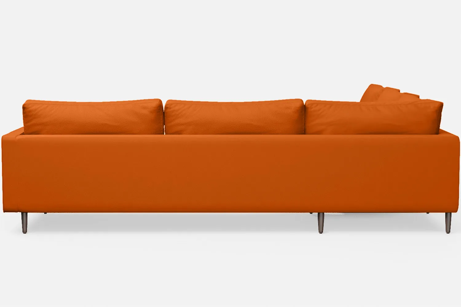Gela 5 Seater Corner Sofa Orange Leather