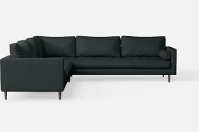 Gela 5 Seater Corner Sofa Slate Leather