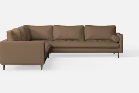 Gela 5 Seater Corner Sofa Stone Leather