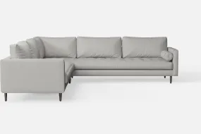Gela 5 Seater Corner Sofa White Leather