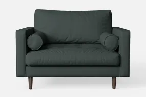 Gela Armchair Dusky Turquoise Leather