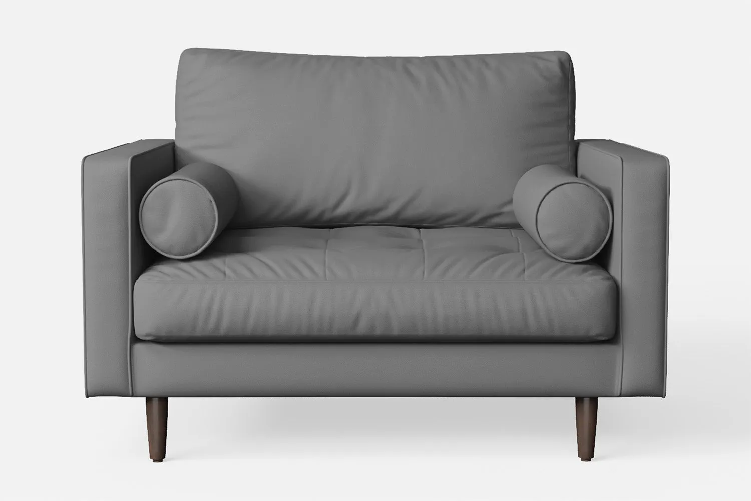 Gela Armchair Grey Leather
