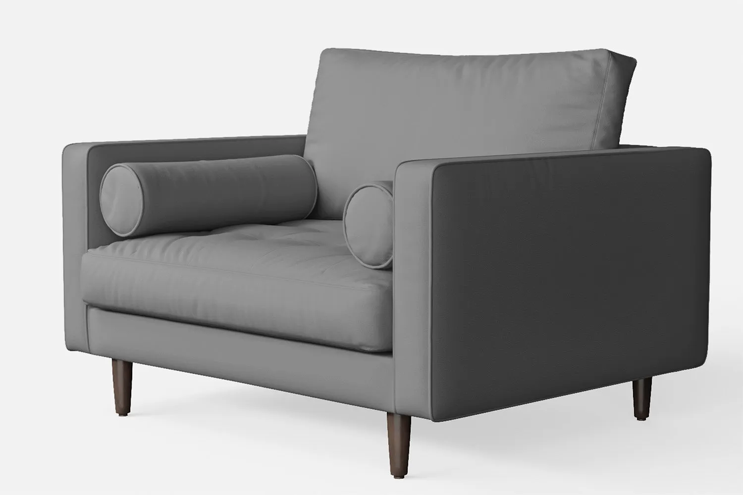Gela Armchair Grey Leather