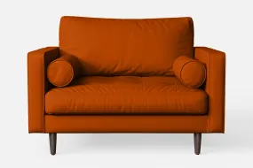 Gela Armchair Orange Leather