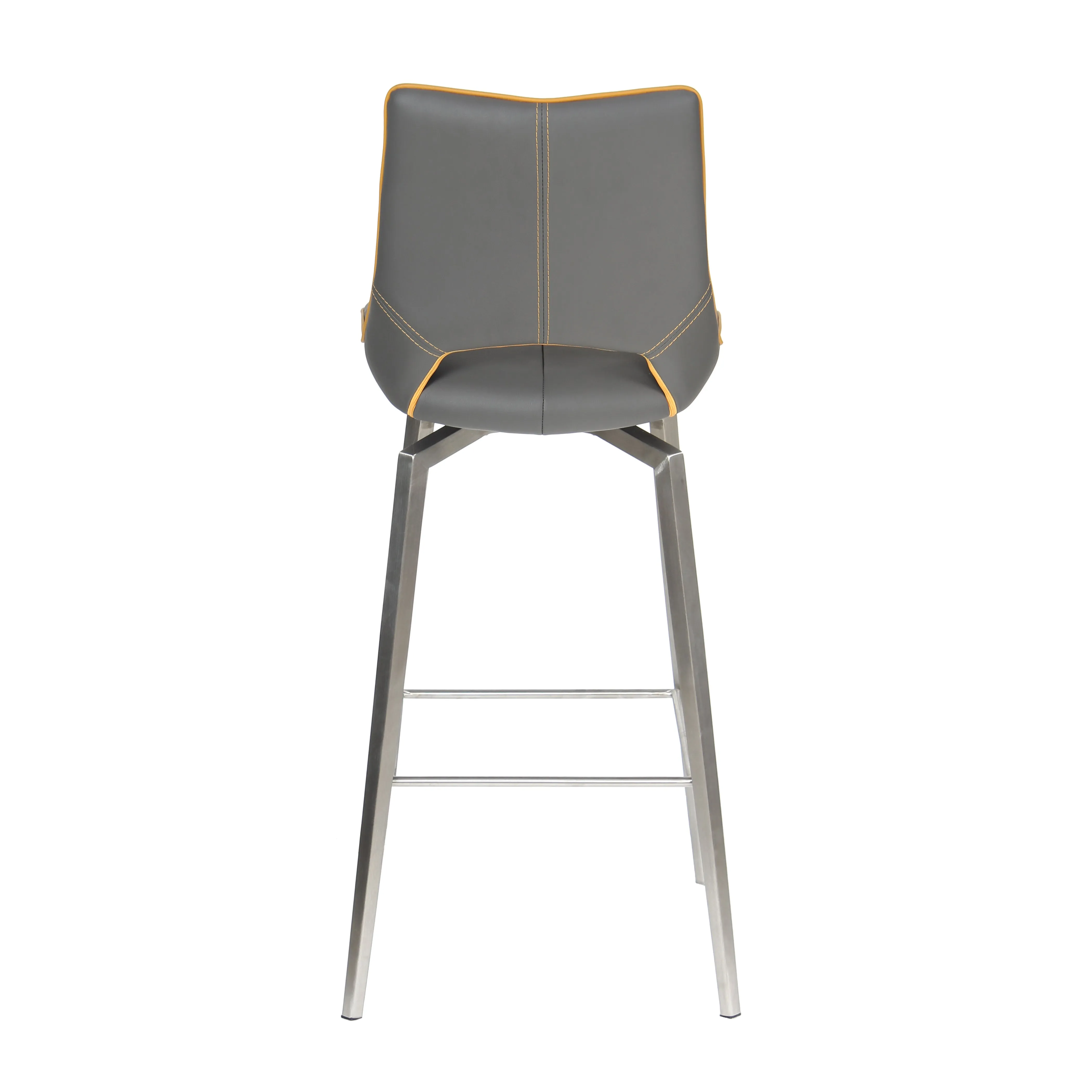 Hawksmoor Mako Graphite Grey Leather Match Swivel Bar Chair
