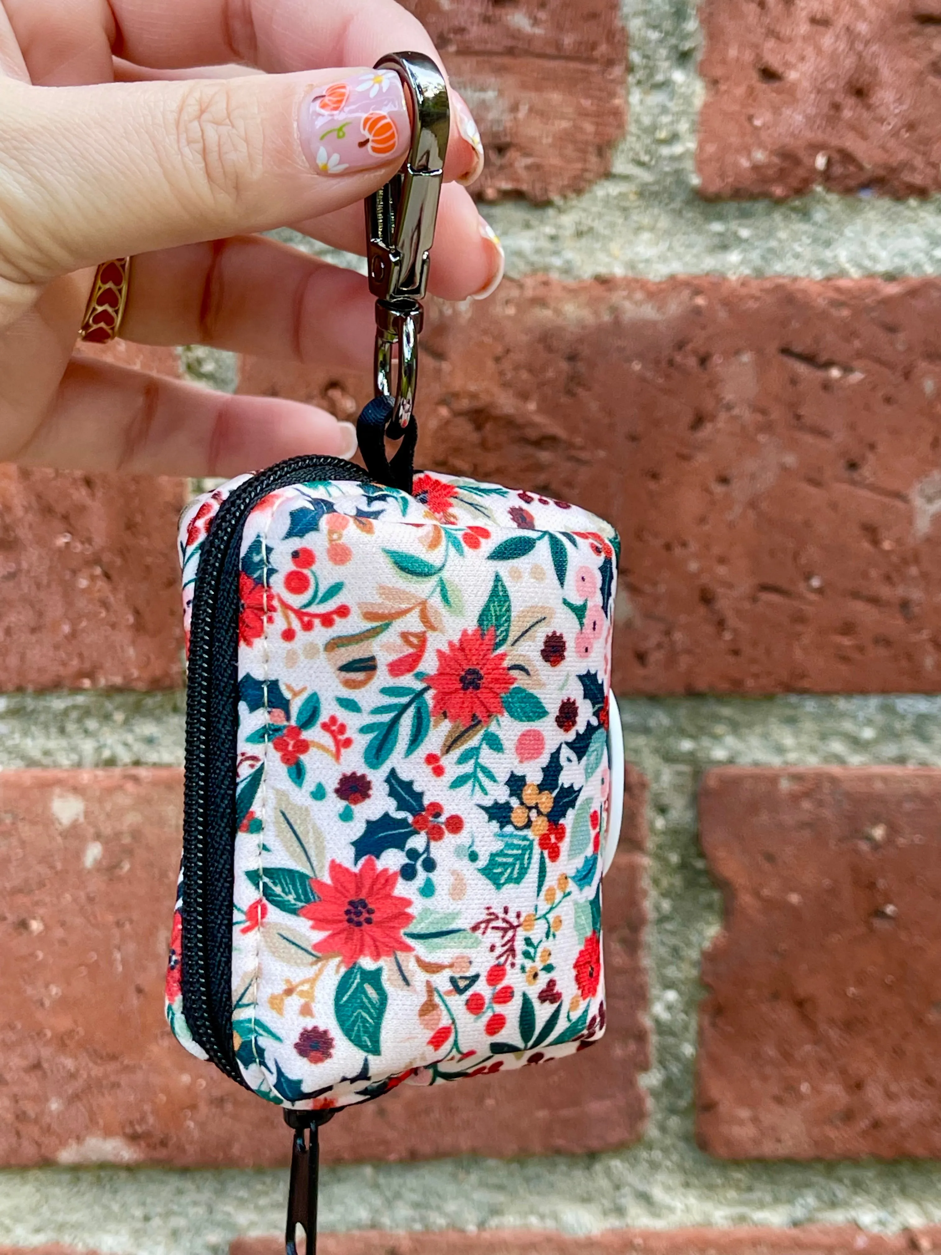 Holiday Floral - Dog Poop Bag Holder