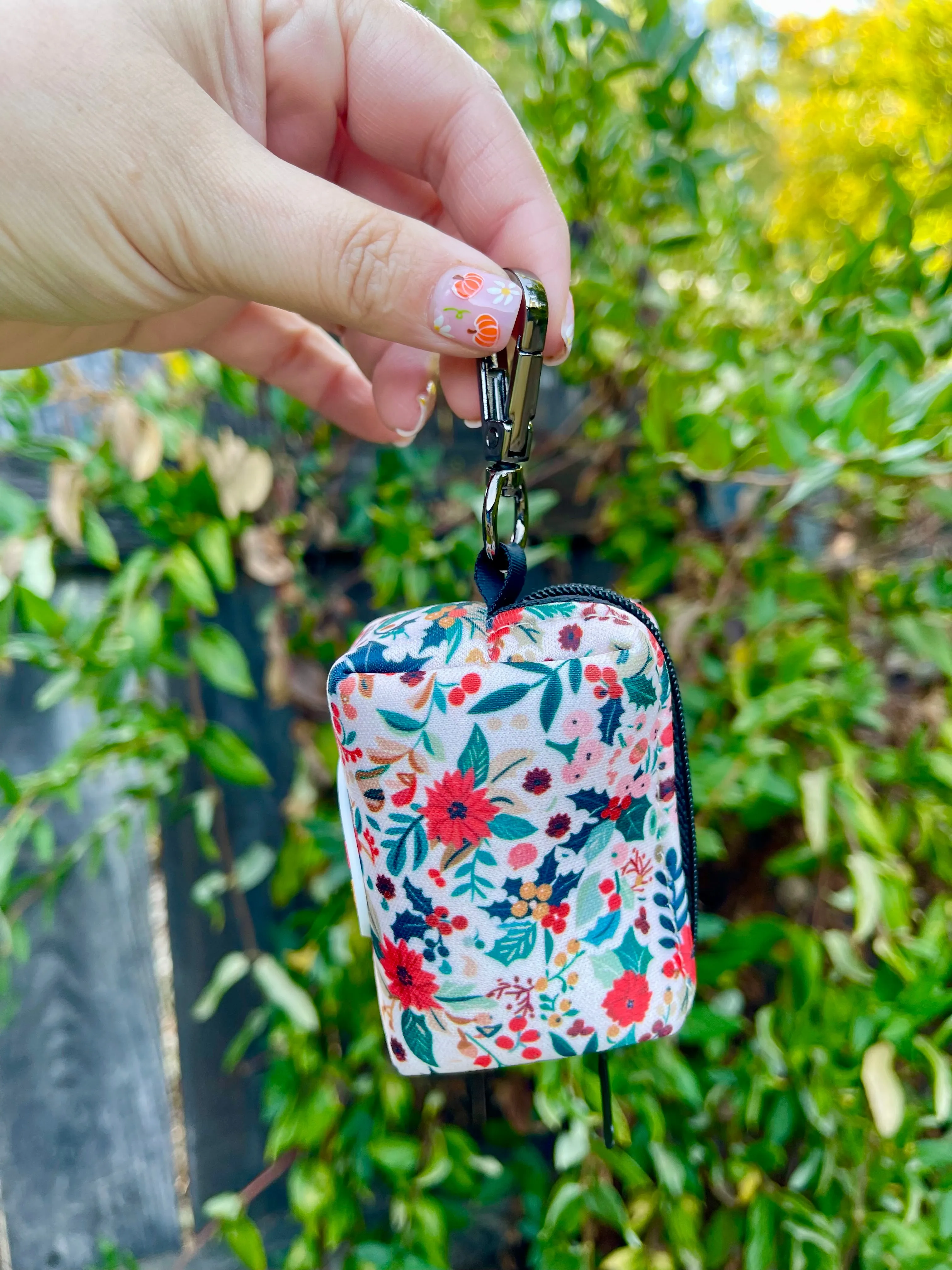 Holiday Floral - Dog Poop Bag Holder