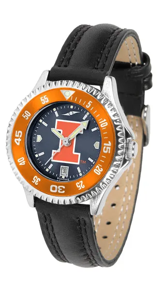 Illinois Fighting Illini Competitor Ladies Watch - AnoChrome - Color Bezel