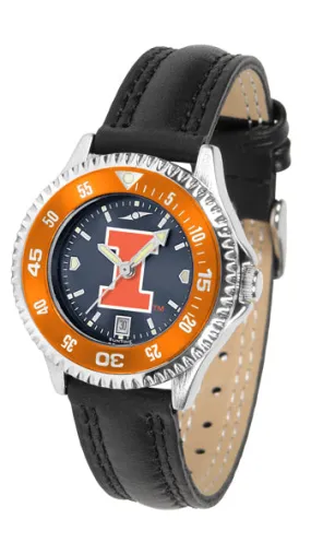 Illinois Fighting Illini Competitor Ladies Watch - AnoChrome - Color Bezel